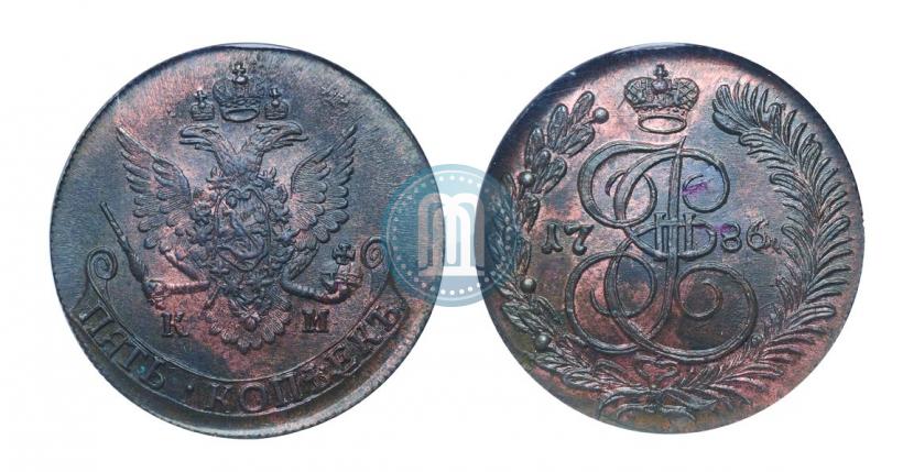 Picture 5 kopecks 1786 year КМ 