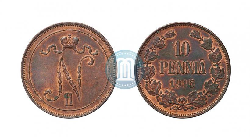 Picture 10 pennia 1915 year  