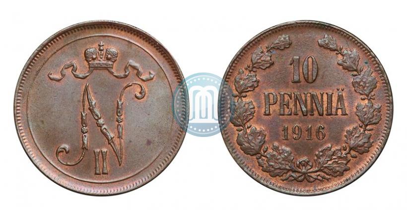 Фото 10 пенни 1916 года  