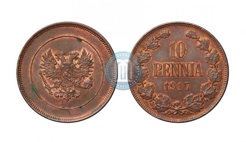 Picture 10 pennia 1917 year  