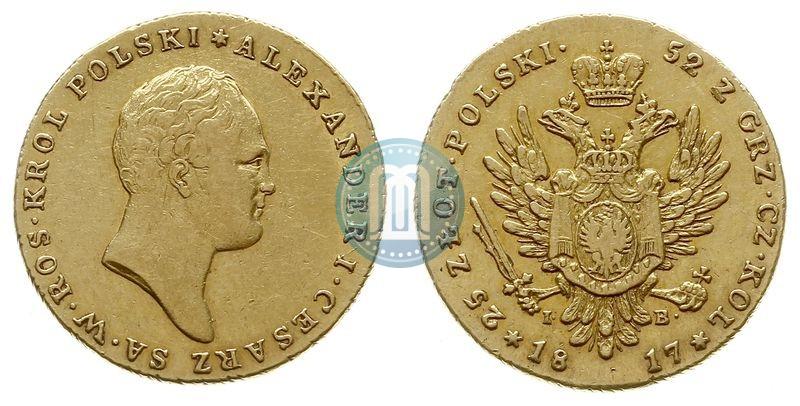 Фото 25 злотых 1817 года IB 