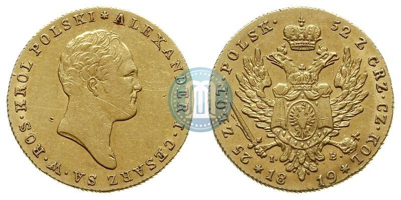 Picture 25 złotych 1819 year IB 