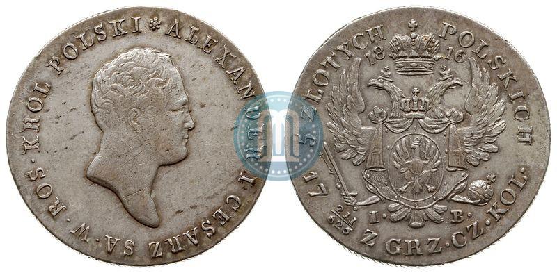 Picture 5 złotych 1816 year IB 