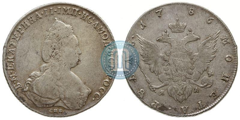 Picture 1 rouble 1786 year СПБ-ЯА 