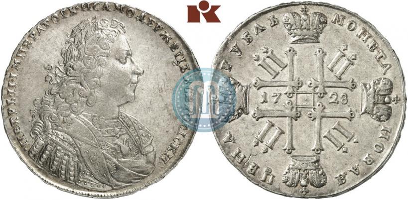 Фото 1 рубль 1728 года  "Тип 1728"