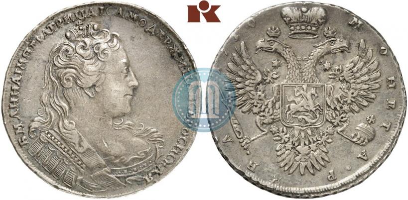 Фото 1 рубль 1730 года  