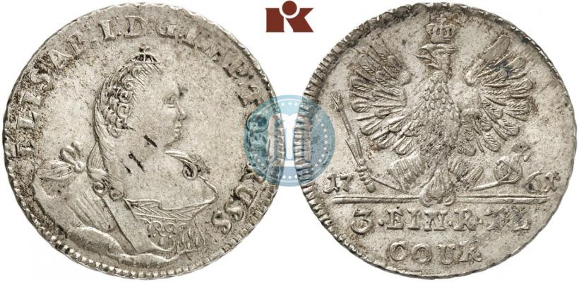 Picture 1/3 Thaler 1761 year  
