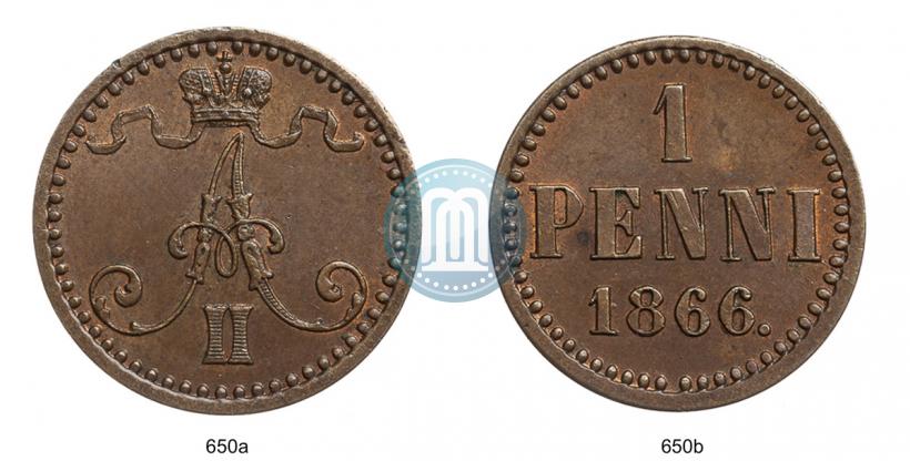 Picture 1 penni 1866 year  