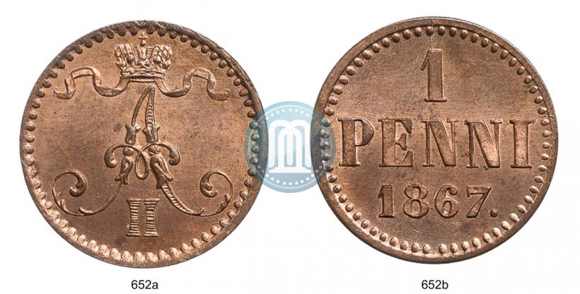 Picture 1 penni 1867 year  