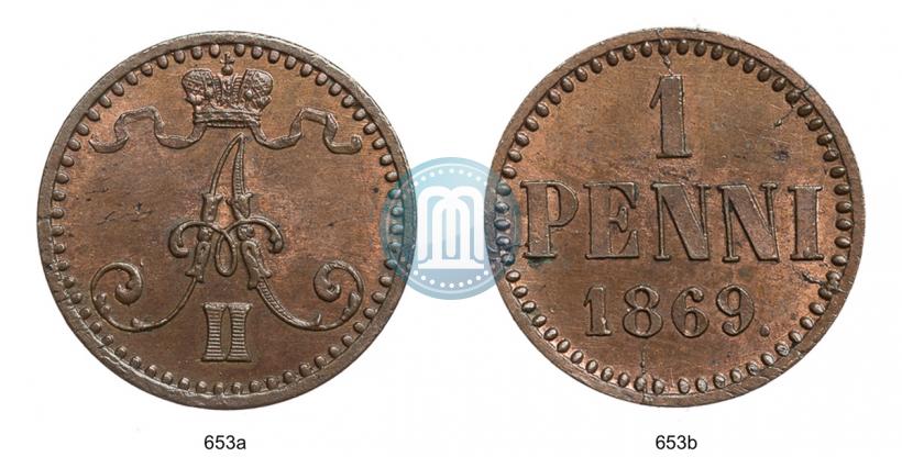 Picture 1 penni 1869 year  