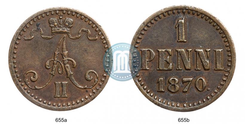 Picture 1 penni 1870 year  
