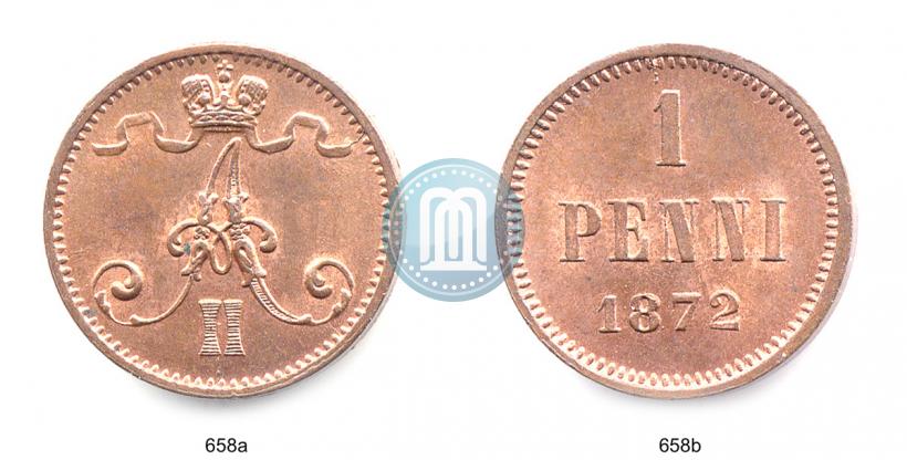 Фото 1 пенни 1872 года  