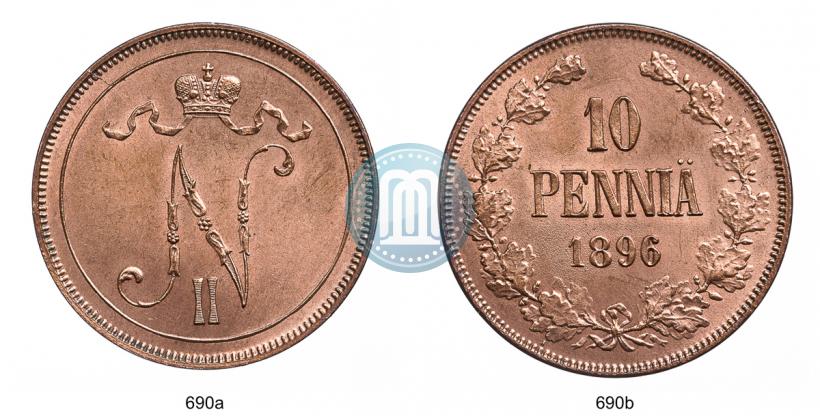 Фото 10 пенни 1896 года  