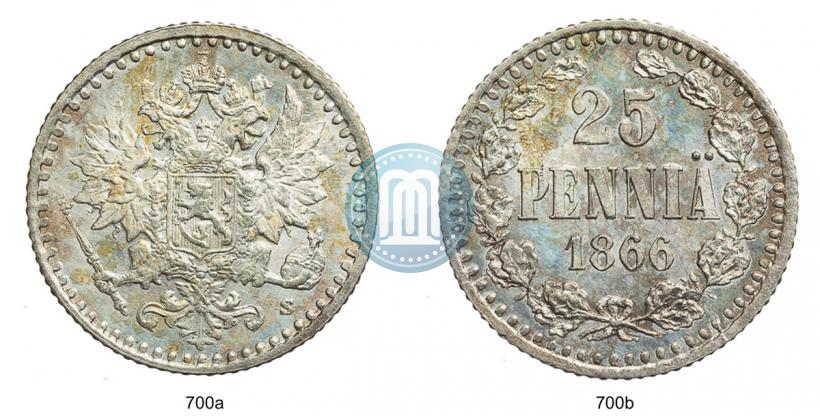 Picture 25 pennia 1866 year S 