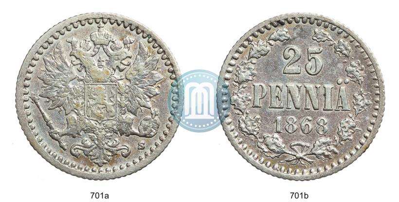 Picture 25 pennia 1868 year S 