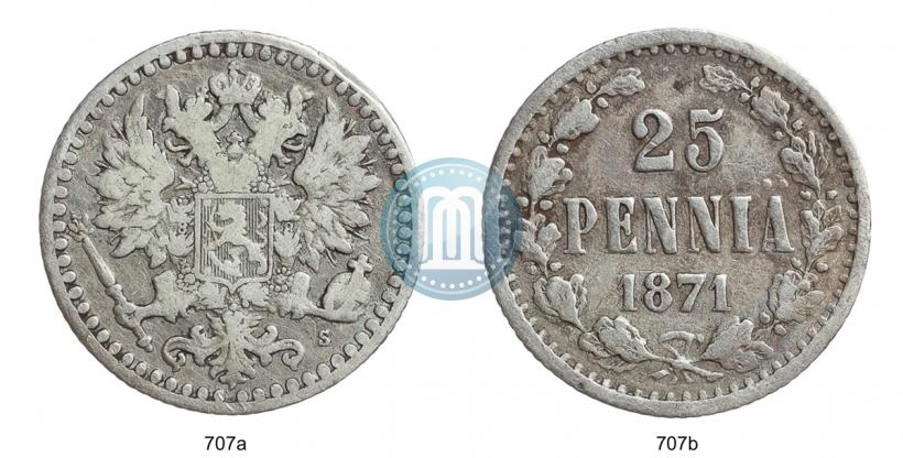 Picture 25 pennia 1871 year S 