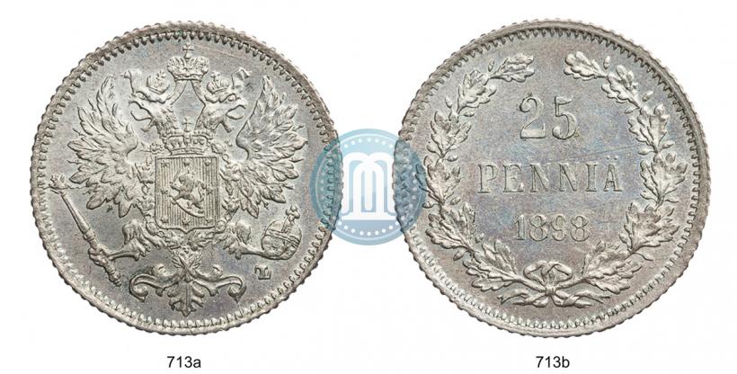 Фото 25 пенни 1898 года L 