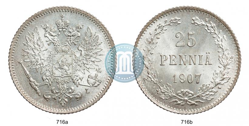 Фото 25 пенни 1907 года L 