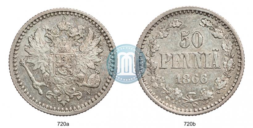 Picture 50 pennia 1866 year S 