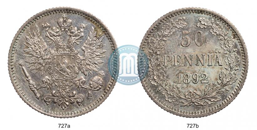 Фото 50 пенни 1892 года L 