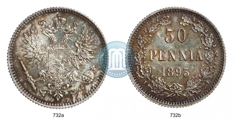 Фото 50 пенни 1893 года L 