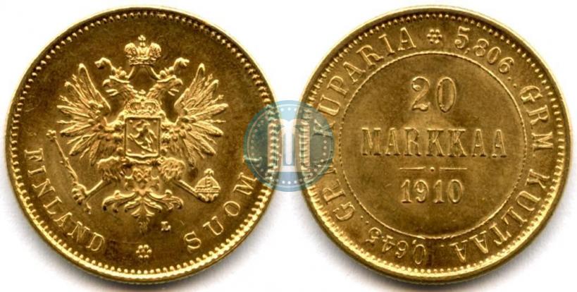 Picture 20 markkaa 1910 year L 