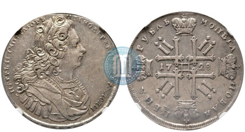 Picture 1 rouble 1728 year  "Type of 1727"