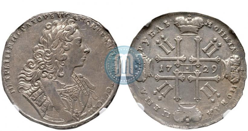 Фото 1 рубль 1729 года  "Тип 1729"