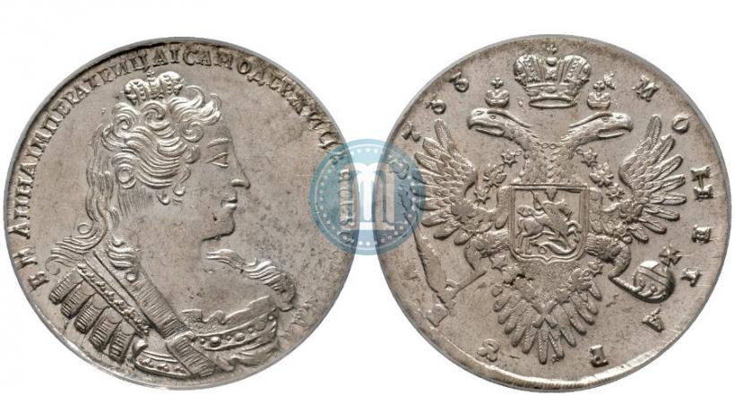 Фото 1 рубль 1733 года  
