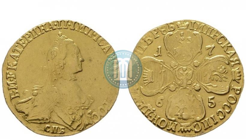 Picture 5 roubles 1765 year СПБ-Т.I. 
