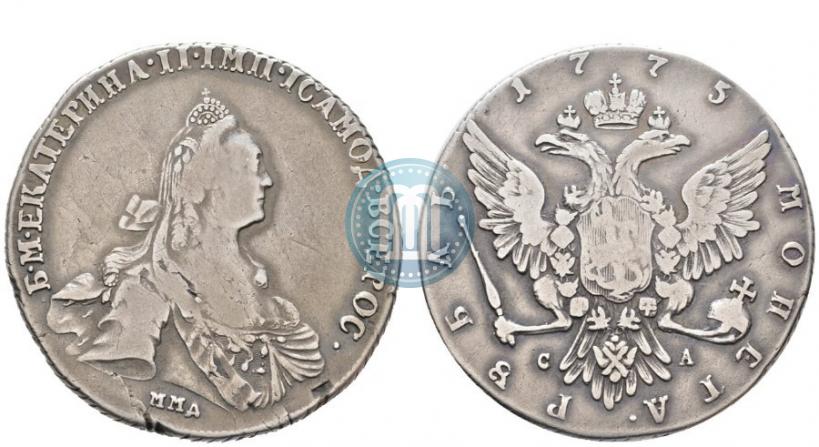 Фото 1 рубль 1775 года ММД-СА 