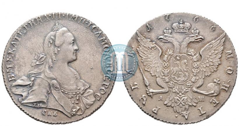 Picture 1 rouble 1766 year СПБ-АШ 