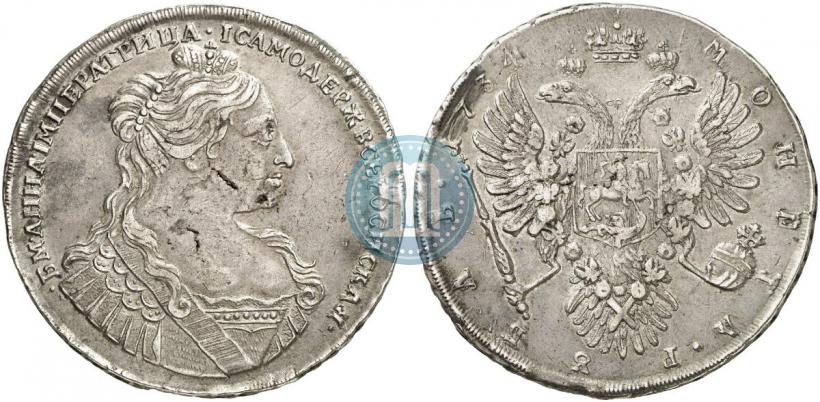Picture 1 rouble 1734 year  "Type of 1735"