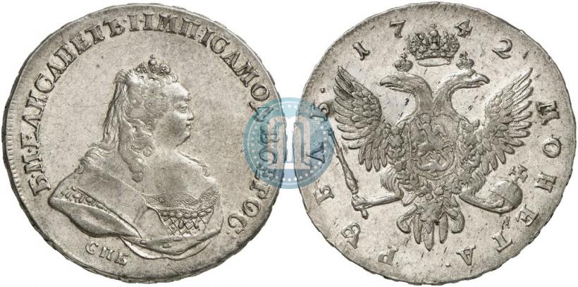 Picture 1 rouble 1742 year СПБ 