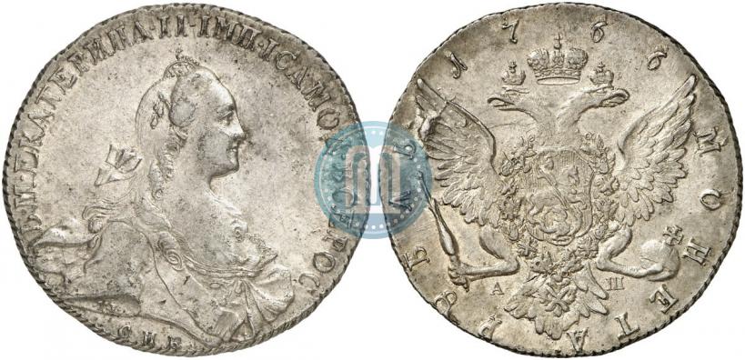 Picture 1 rouble 1766 year СПБ-АШ 