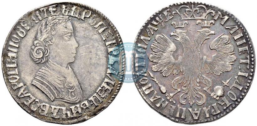 Фото Полтина 1705 года  "Портрет работы Ф. Алексеева"