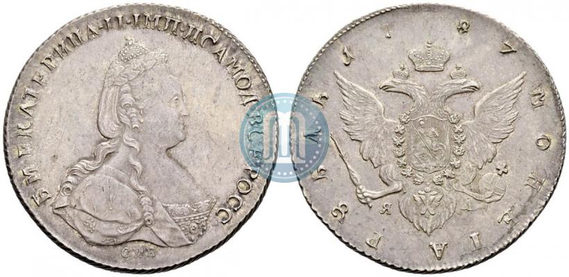 Picture 1 rouble 1787 year СПБ-ЯА 