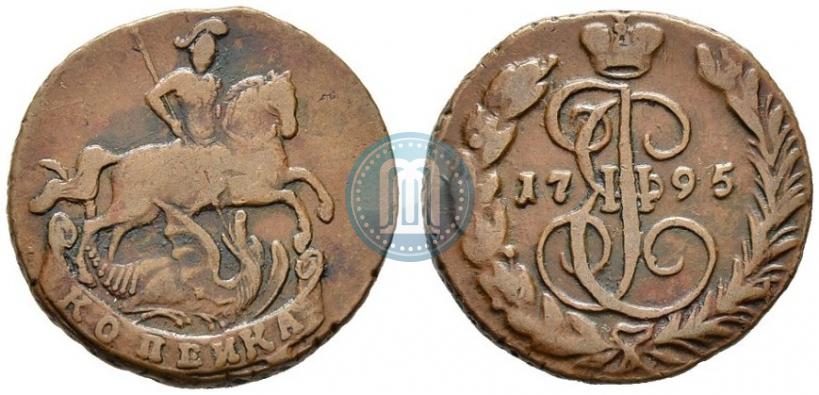 Picture 1 kopeck 1795 year  