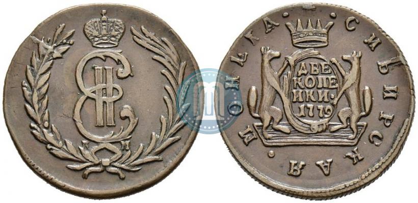 Picture 2 kopecks 1779 year КМ 