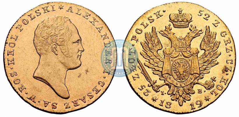 Picture 25 złotych 1819 year IB 