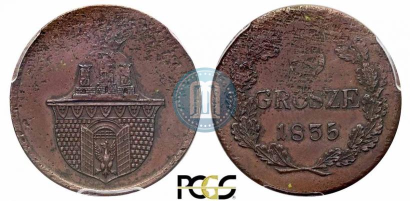 Picture 3 grosze 1835 year  "Pattern"