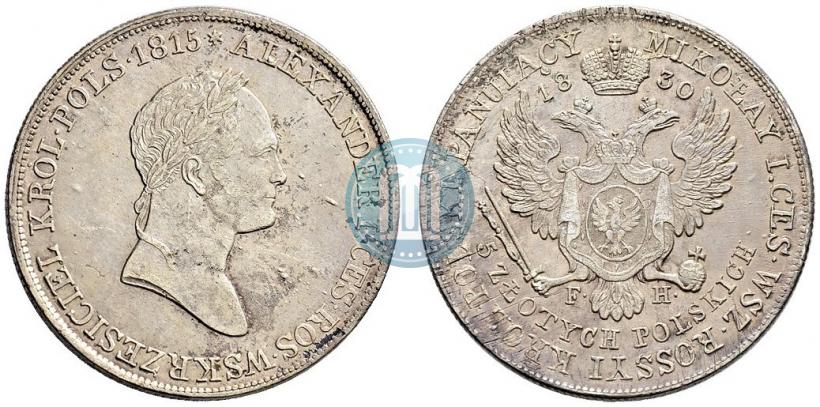 Picture 5 złotych 1830 year FH 