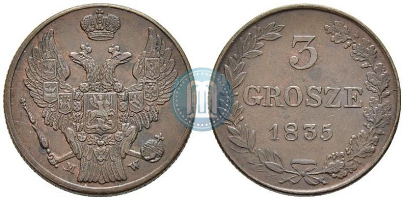 Picture 3 grosze 1835 year MW 