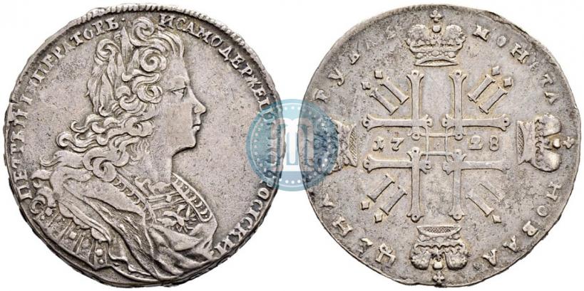 Picture 1 rouble 1728 year  "Type of 1727"