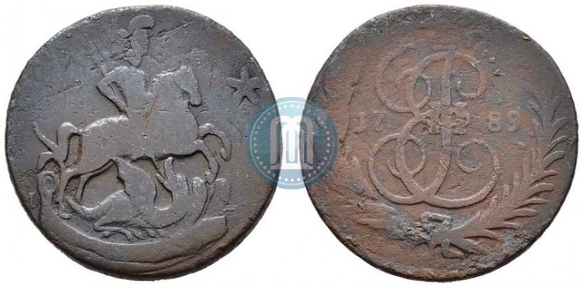 Picture 1 kopeck 1789 year ММ 