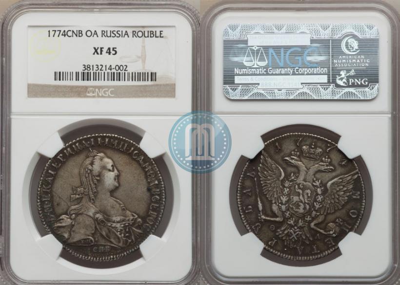 Picture 1 rouble 1774 year СПБ-ФЛ 