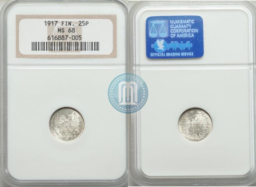 Picture 25 pennia 1917 year S 