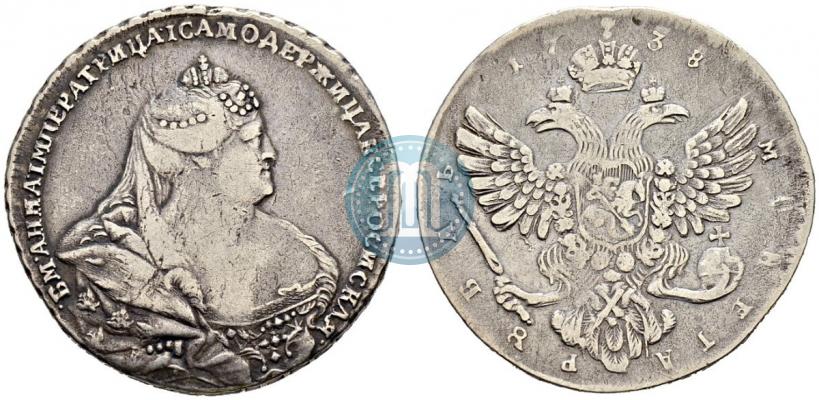 Picture 1 rouble 1738 year  "Moscow type"