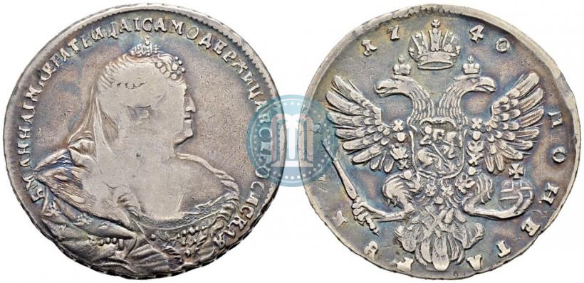 Picture 1 rouble 1740 year  "Moscow type"