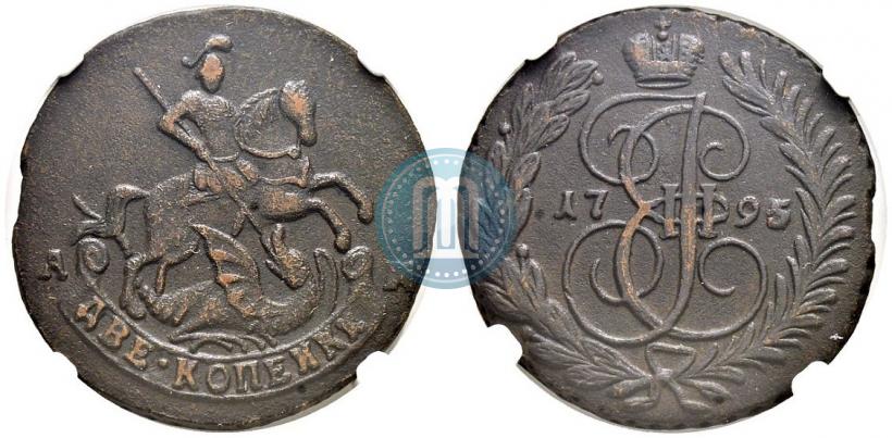 Picture 2 kopecks 1795 year АМ 